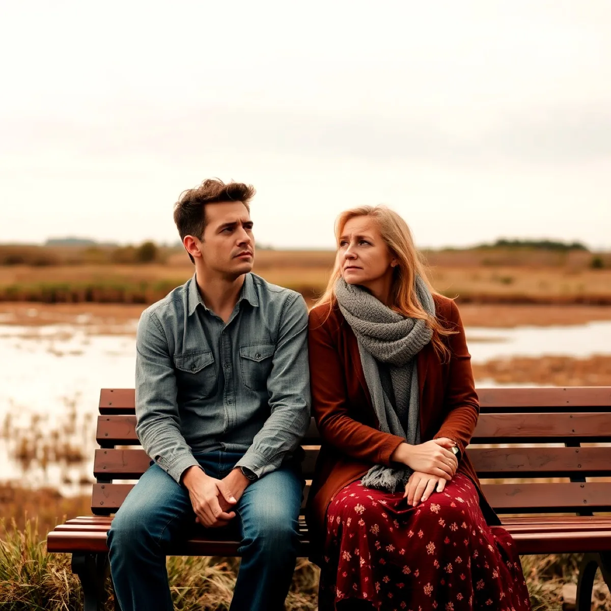 A woman turned away from the camera, deep in thought