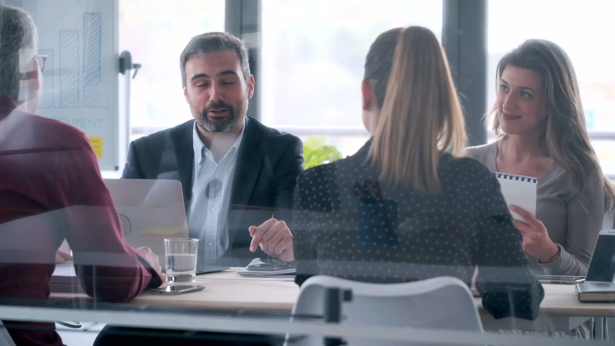 Professionals in conversation